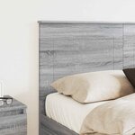 vidaXL Tête de lit Gris Sonoma 120 cm Bois d'ingénierie
