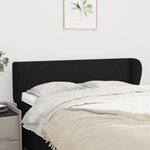 vidaXL Tête de lit avec oreilles Noir 147x23x78/88 cm Tissu