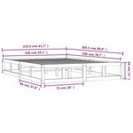 vidaXL Cadre de lit Marron miel 150x200 cm Très grand Bois massif