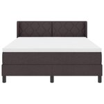 vidaXL Lit boxspring avec matelas Marron foncé 140 x 190 cm