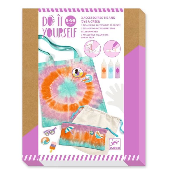 Djeco DJ07942 - Accessoires Tie-Dye à créer Sunshine Camp - Do It Yourself