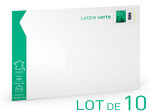 Prêt-à-Poster - Lettre Verte - 50g - Format C5 - Enveloppes en lot de 10