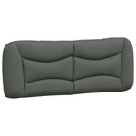 vidaXL Lit avec matelas gris foncé 140x190 cm tissu