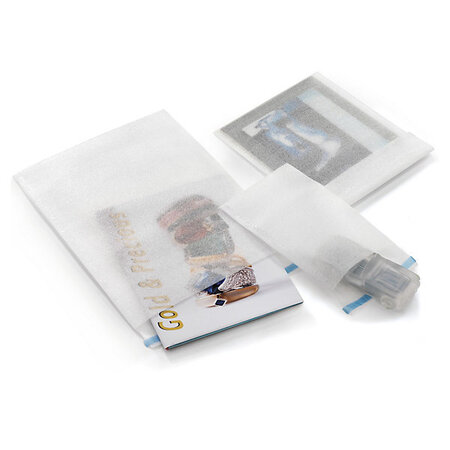 Sachet plastique transparent à cordelettes 25x37 cm