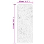 vidaXL Tapis OVIEDO à poils courts beige 80x200 cm