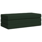 vidaXL Canapé-lit pliable 120 x 67 x 45 cm Vert foncé