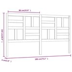 vidaXL Tête de lit 186x4x104 cm Bois massif de pin