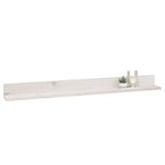 vidaXL Étagères murales 2 Pièces Blanc 110x11x9 cm Bois de pin massif