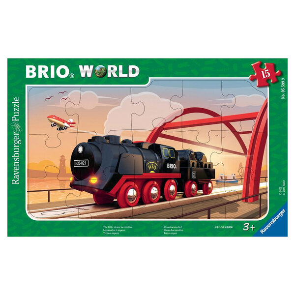 Puzzle cadre 15p locomotive à vapeur / brio