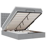 VidaXL Cadre de lit ottoman et matelas gris clair 140x200 cm tissu