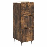 vidaXL Armoire à tiroirs Chêne fumé 33 x 34 5 x 92 cm