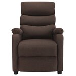 Vidaxl fauteuil inclinable électrique marron tissu