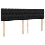 vidaXL Sommier à lattes de lit et matelas Noir 200x200 cm Velours