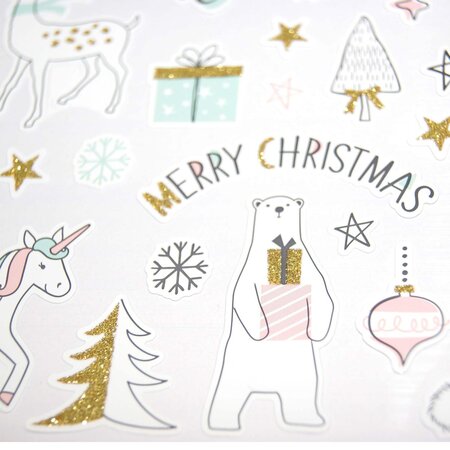 Stickers Noël - Animaux Pastel