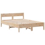 vidaXL Lit bibliothèque sans matelas 160x200 cm bois massif de pin