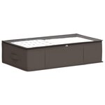 vidaXL Boîte de rangement avec fenêtre transparente 2 Pièces Gris