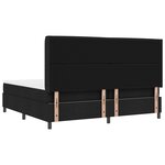 Lit Box Spring vidaXL avec Matelas et LED Noir 200x200 cm Tissu
