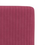 vidaXL Chaises à manger lot de 6 rouge bordeaux velours