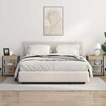 vidaXL Cabinet de chevet 2 Pièces Chêne Sonoma 41 x 31 x 51 cm