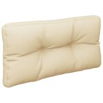 vidaXL Coussin de palette beige 80x40x12 cm tissu