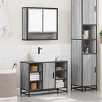 vidaXL Ensemble de meubles de salle de bain 2 Pièces Sonoma gris