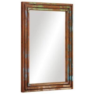 vidaXL Miroir salle de bain 50x70 cm bois massif d'acacia et verre