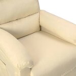 vidaXL Fauteuil inclinable Crème Tissu