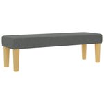 vidaXL Lit à ressort avec matelas et banc Gris foncé 200x200 cm Tissu