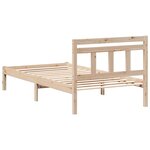 vidaXL Cadre de lit Marron Bois massif en pin