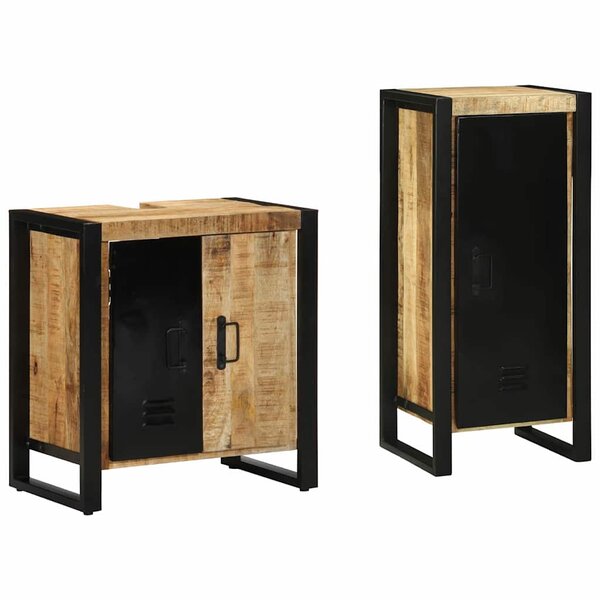 vidaXL Ensemble de mobilier de salle de bain avec étagère 2 Pièces
