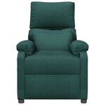 vidaXL Fauteuil électrique de massage Vert foncé Tissu