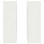 vidaXL Supports de Plantes Pillar 2 Pièces Blanc 24x24x75 cm Acier