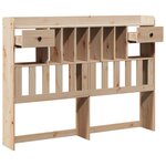 vidaXL Tête de lit avec rangement 140 cm bois massif de pin