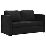 vidaXL Canapé-lit 2 en 1 noir 122x204x55 cm velours