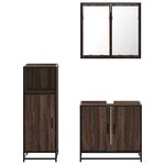 vidaXL Ensemble de meubles de salle de bain 3 Pièces Chêne marron