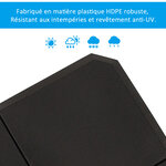 Pied de parasol lot de 4 dalles pour parasol à lester dim. tot. 100L x 100l x 9 5H cm HDPE noir