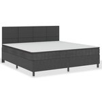 vidaXL Sommier à lattes de lit Gris foncé Tissu 200x200 cm