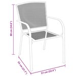 vidaXL Set de repas de jardin 7 pièces en acier anthracite