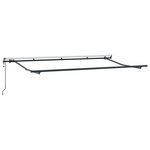 vidaXL Auvent Rétractable Vert et blanc 4 x 2 m Polyester et Aluminium