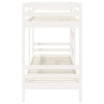 vidaXL Lit superposé sans matelas blanc 90x190 cm bois de pin massif