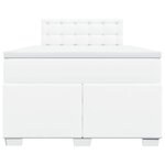 vidaXL Sommier à lattes de lit avec matelas Blanc 120x200cm Similicuir
