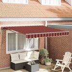 vidaXL Auvent Rétractable Orange et marron 350x250 cm tissu