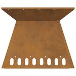 vidaXL Braise Marron 48 x 48 x 40 cm Acier résistant aux intempéries