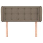 vidaXL Tête de lit avec oreilles Taupe 93x23x78/88 cm Tissu