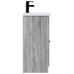 vidaXL Meuble de salle de bain avec évier Sonoma gris