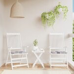 vidaXL Coussins de chaise de jardin 2 Pièces carreaux gris 40x40x3 cm