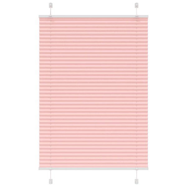 vidaXL Store plissé rose 100x100 cm largeur du tissu 99 4 cm polyester