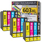 123CONSOMMABLES - 603XL - Pack 12 cartouches compatibles EPSON 603 XL