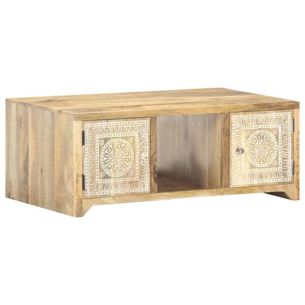 vidaXL Table basse 90x50x35 cm Bois solide de manguier