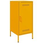 vidaXL Buffets 2 Pièces jaune moutarde 36x39x79 cm acier